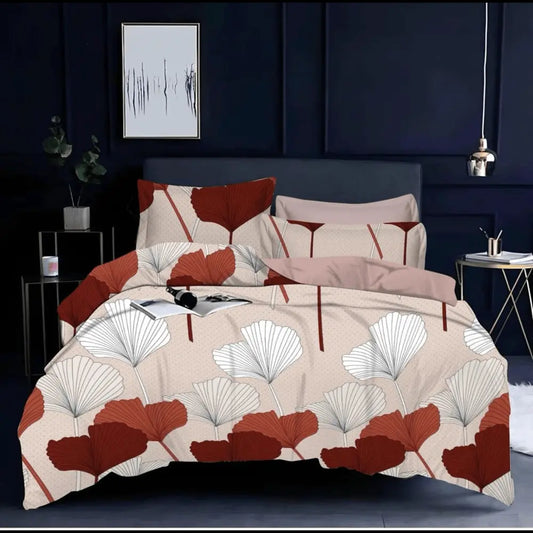 Blush Blossom Floral Comforter Set - Soft Pink & Cream Elegance