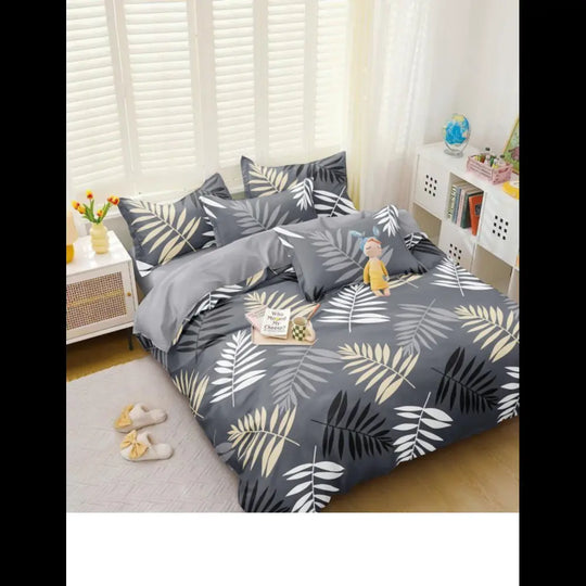 Charcoal Mist Fitted Bedsheet – 140 GSM, 230 TC