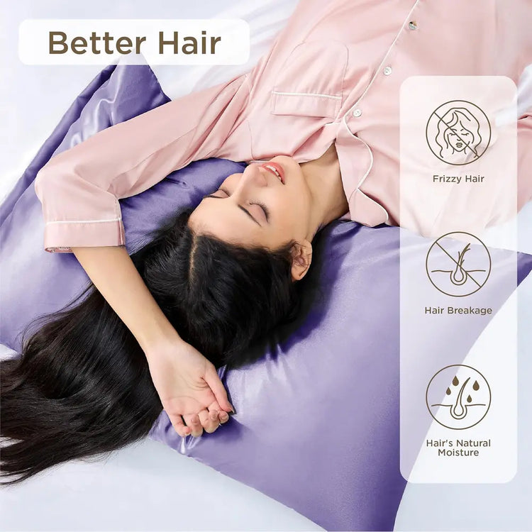 Premium-quality lavender 500 thread count pillowcase with a sleek and elegant design, perfect for a restful sleep.