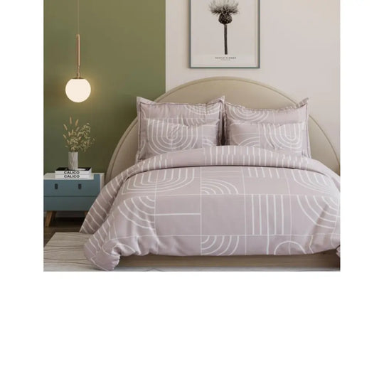 Premium 300 TC King Size Cotton Bedsheet - Pastel Pink, Fitted & Flat