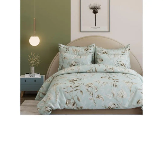 Premium 300 TC King Size Fitted & Flat, Bedsheet - Pastel Blue